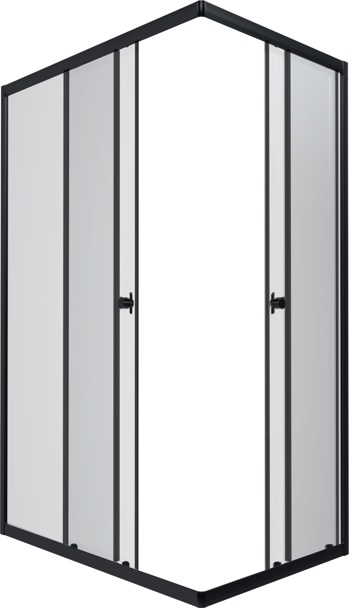 Душевой уголок Triton Вента черный 120х80х185 см прямоугольник стекло прозрачное 4 мм без поддона
