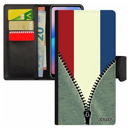 фото Чехол книжка на мобильный galaxy s7 edge, "флаг голландии на молнии" государственный патриот utaupia