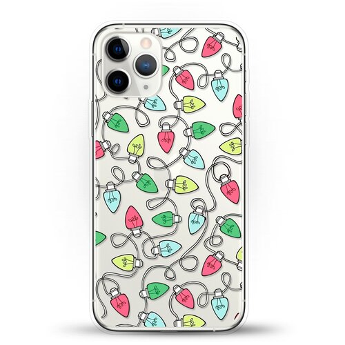 фото Силиконовый чехол новогодний "гирлянда" на apple iphone 11 pro max andy & paul