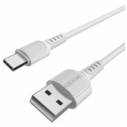 Кабель USB, Type-C, Borofone BX16 Easy, 100 см, белый