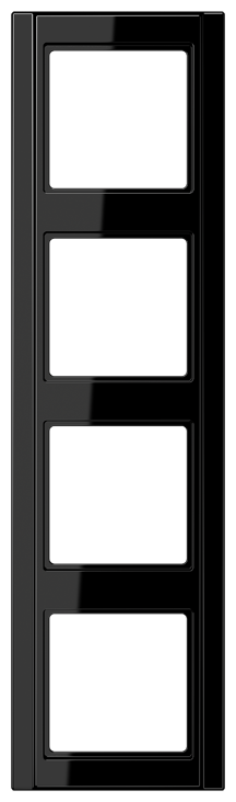 A500 A584SW Рамка 4-постовая (универсальная, черная) JUNG - фото №1
