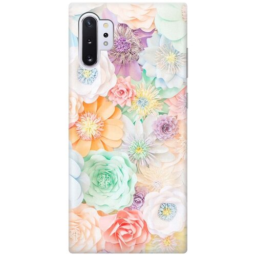 фото Ультратонкий силиконовый чехол-накладка для samsung galaxy note 10+ с принтом "цветочное многообразие" gosso