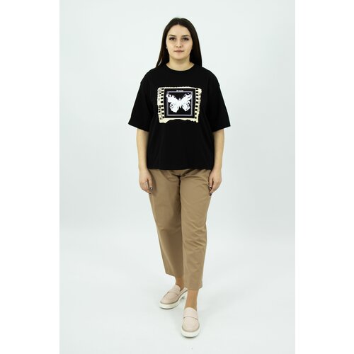 Y232017/Y239211 Футболка женская черный MIRA MIA*54