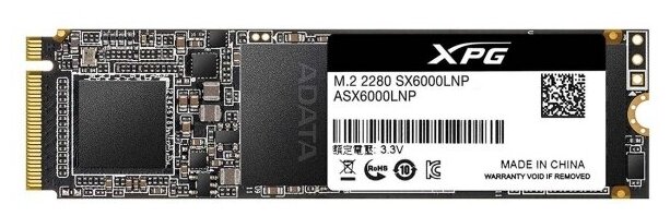 Внутренний SSD накопитель ADATA 1TB SX6000 Lite (ASX6000LNP-1TT-C)