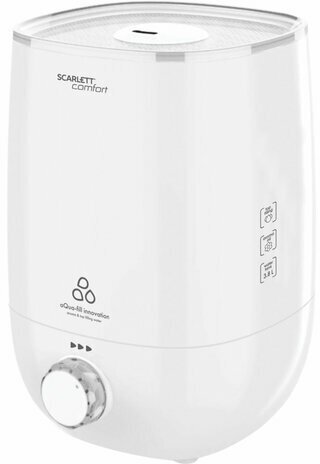 Увлажнитель SCARLETT SC-AH986M22, объем бака 3,8 л, 25 Вт, арома-контейнер, белый