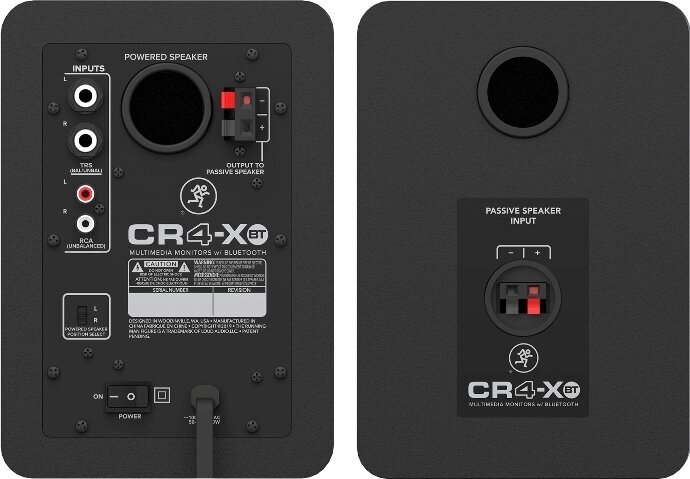 MACKIE CR4-X пара студийных мониторов, мощность 50 Ватт, динамик 4`, твиттер 0,75`