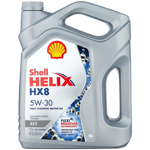 фото Синтетическое моторное масло shell helix hx8 ect 5w-30, 4 л