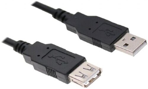 Удлинитель USB2.0 Am-Af Cablexpert CC-USB2-AMAF-6B - кабель 1.8 метра, чёрный