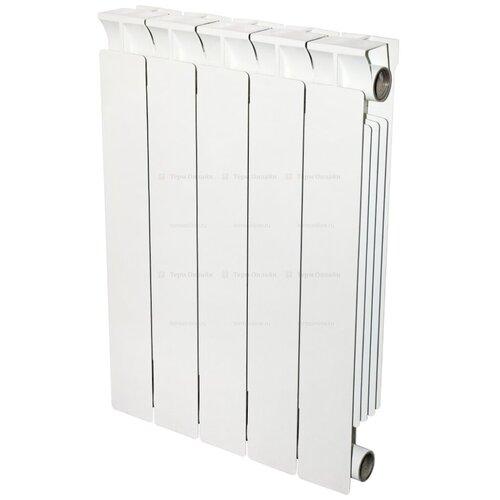 Биметаллический секционный радиатор STOUT Style 500, 4 секции, белый