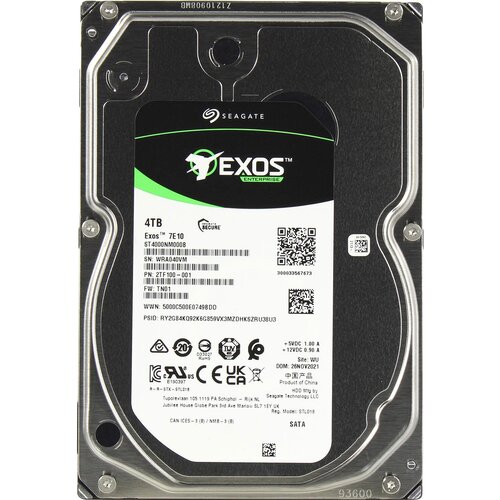 Жесткий диск 4000GB Seagate Exos 7E10 256Mb SATA 7200 обмин ST4000NM024B для центров обработки данных 1978400₽