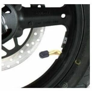 Кривой ниппель для бескамерных шин 2/ Вентиль изогнутый бескамерной покрышки для мототехники (PVR 70 угол 90)