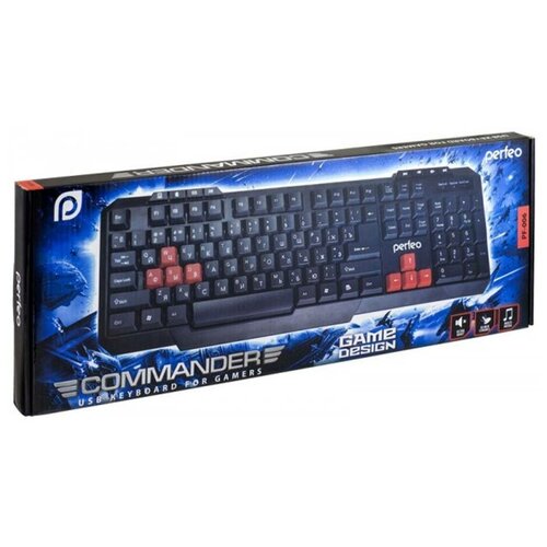 Клавиатура Perfeo Commander USB черная 66500₽