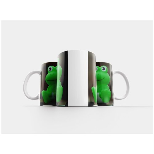 фото Кружка "лягушка, зеленый, фигура" 320 мл lotsprints