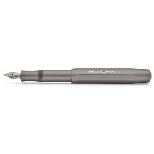 конвертер для перьевой ручки kaweco mini серый 1 шт Ручка перьевая Kaweco AL Sport EF антрацитовый алюминиевый корпус