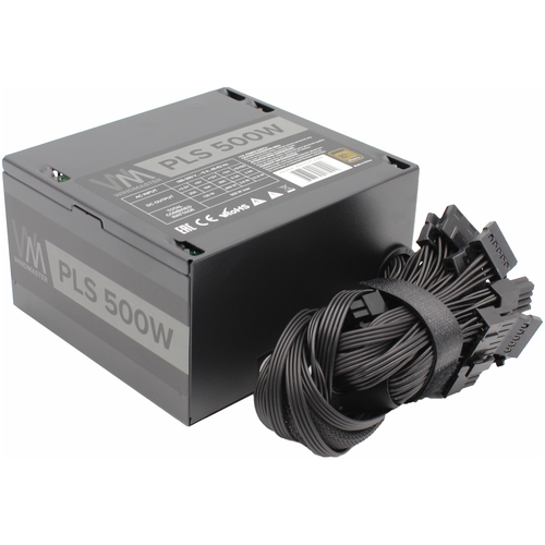 Блок питания Windmaster PLS 500 (WM-PS-PLS-500) 500Вт, ATX кабель atcom 6 pin 2x molex соединительный кабель черного желтого цвета