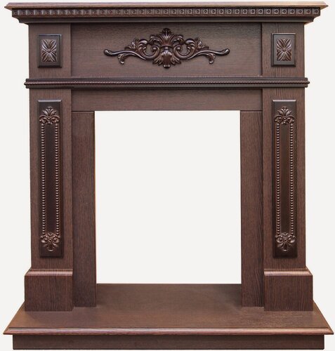 Изображение товара Портал каминный из МДФ RealFlame Николь коричневый, античный дуб, под очаги (Маджестик, Фобос, Юджин, 3D Olympic)