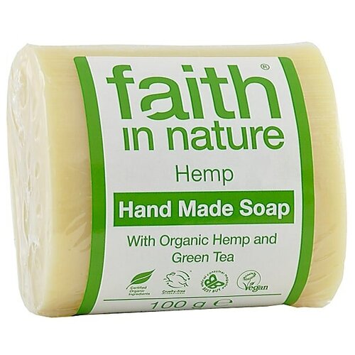 Туалетное мыло ручной работы увлажняющее с маслом Конопли, 100г