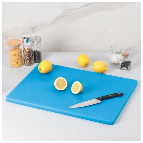 Доска профессиональная разделочная, 50×35×1,8 см, цвет синий (1 шт.)
