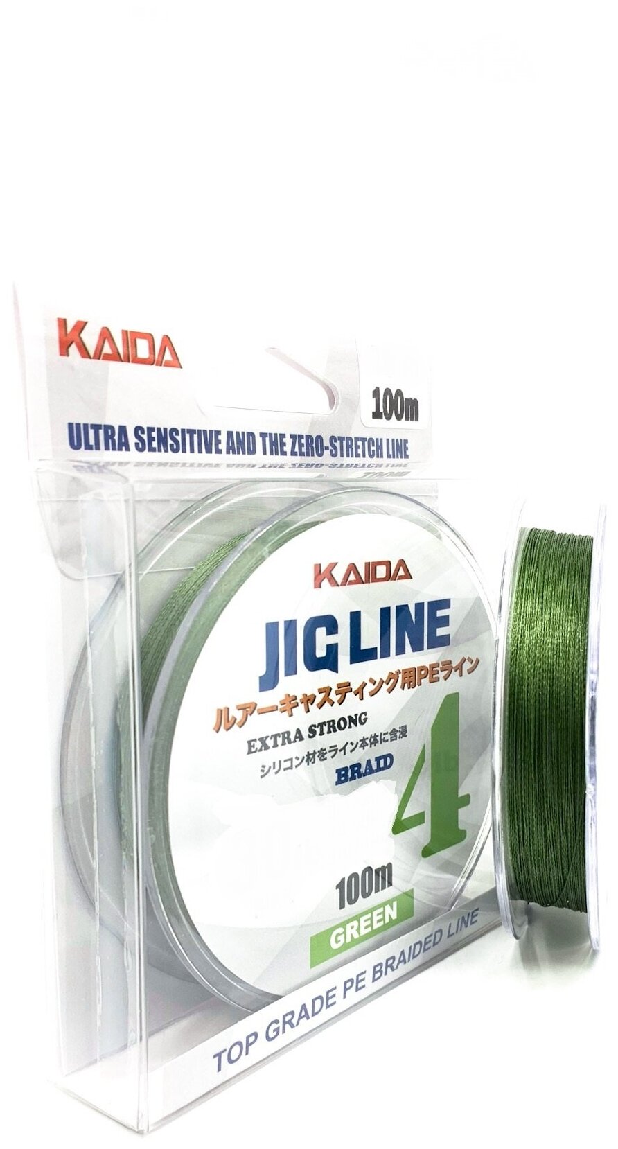 Плетеный шнур KAIDA JIG LINE PE 4Х 100 м 0.12 мм 18 Lb