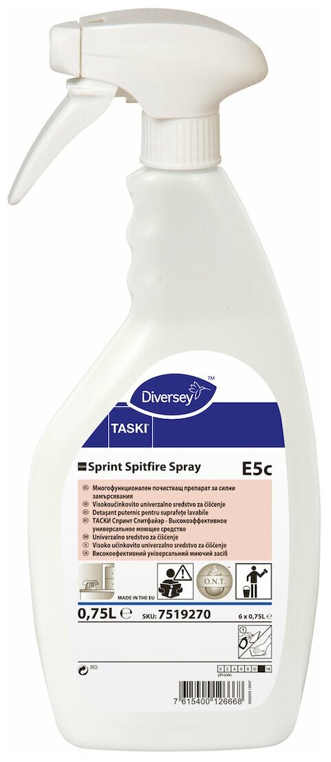 Сильнодействующее средство для удаления стойких загрязнений TASKI Sprint Spitfire Spray