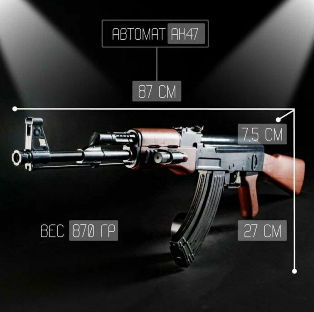 Игрушечный Автомат Калашникова АК-47 Р.1093 с лазерным прицелом