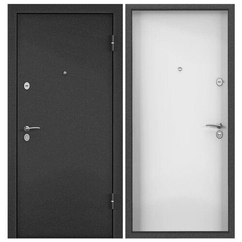 Дверь входная Torex для квартиры Terminal-B 860х2050, правый, тепло-шумоизоляция, антикоррозийная защита, замки 3-го класса защиты, черный/белый