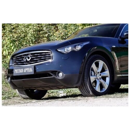 фото Накладки на передние фары (реснички) вариант 1 для infiniti fx 35;37;50 2008-2012, глянец (под покраску) русская артель
