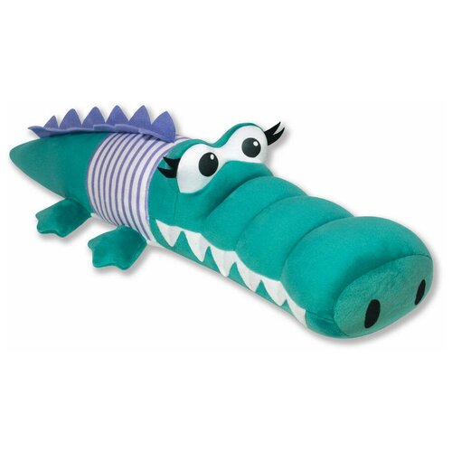 фото Антистрессовая игрушка штучки, к которым тянутся ручки "крокодил дил" большой, в сиреневой жилетке