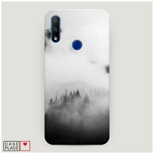 фото Пластиковый чехол "горы в тумане черно белый" на huawei p smart z / хуавей п смарт z case place