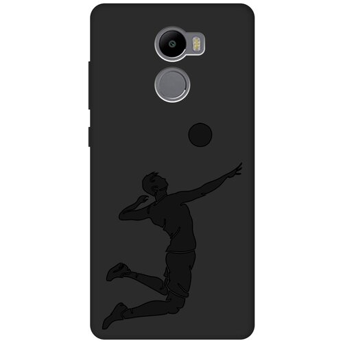 Матовый чехол Volleyball для Xiaomi Redmi 4 / Сяоми Редми 4 с эффектом блика черный матовый чехол football для xiaomi redmi 4 сяоми редми 4 с эффектом блика черный