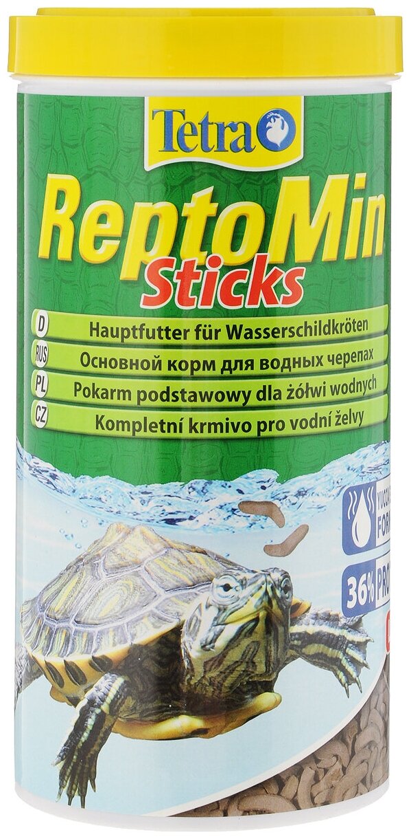 ReptoMin 1000мл, Tetra, палочки для водных черепах