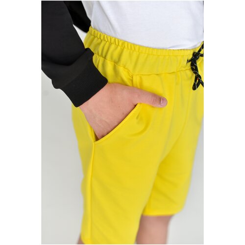 фото Шорты спортивные бриджи , размер 158, цвет желтый rostik