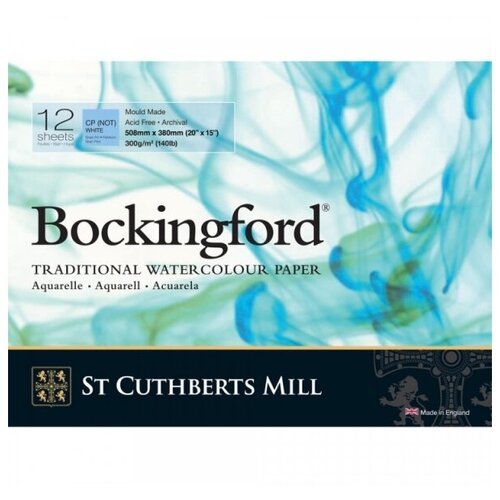St. Cuthbert's Mill Склейка для акварели Bockingford, белая, Fin \ Cold Pressed, 300г/м2, 38x51см, 12л