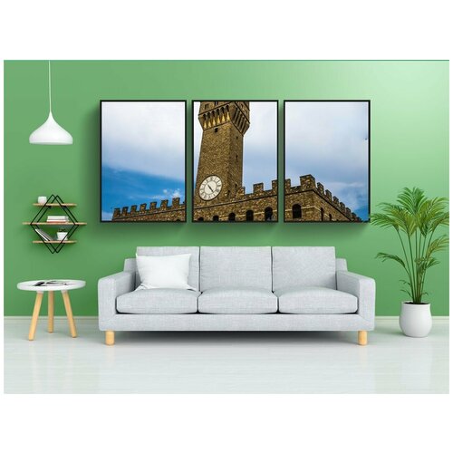 фото Набор модулных постеров для интерьера "башня уффици, флоренция, италия" 60x90 см. в тубусе, без рамки lotsprints