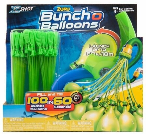 Bunch O Balloons (Банч О Балунс) Laucher набор зеленый: 100 шаров с пусковым устройством, дисплей