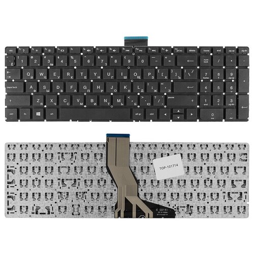 Клавиатура для ноутбука HP Pavilion 15-ab 15-ak 5-z 15-au 15-ae 17-g Series Плоский Enter Черная без рамки PN 809031-251 1023₽