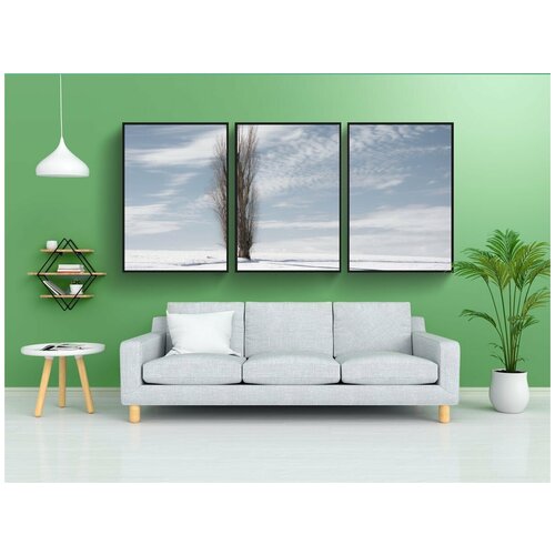 фото Набор модулных постеров для интерьера "тополь, дерево, природа" 60x90 см. в тубусе, без рамки lotsprints