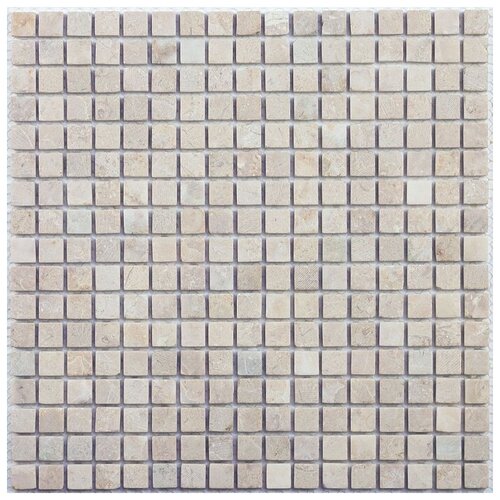 Мозаика из мрамора Cappuccino beige MAT 15х15x7 / матовая / на сетке / элемент 15х15 мм/ размер 300х300 мм
