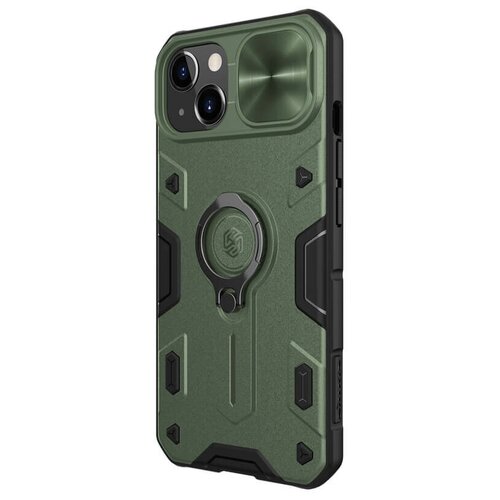 фото Противоударный чехол с кольцом и защитой камеры nillkin camshield armor case для iphone 13