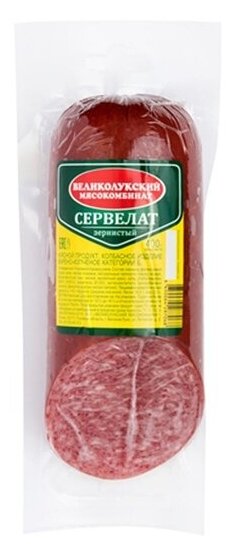 Сервелат варено-копченый Великолукский Мясокомбинат Зернистый