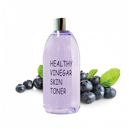 Слабокислотный тонер с черникой для сужения пор Realskin Healthy Vinegar Skin Toner (Blueberry), 300 мл.