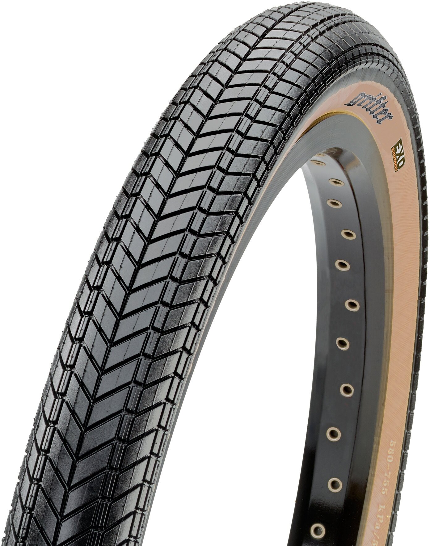 Покрышка велосипедная Maxxis Grifter 29x2.5 TPI 60 сталь, слик EXO/Tanwall (светло-коричневый бок)