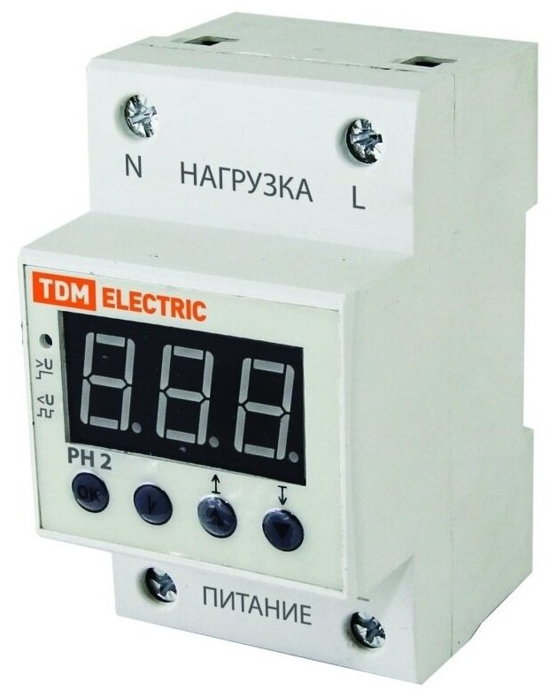 Реле напряжения 1ф серии РН 2 40А-220В (LED-дисплей) TDM SQ1504-0015 (1 шт.)