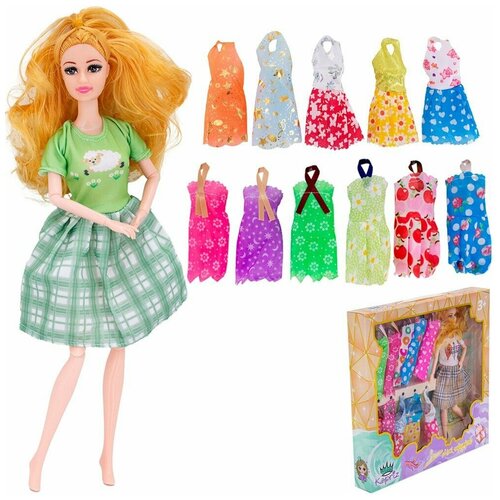 Кукла Miss Kapriz 1104-1YSYY Мой гардероб с набором платьев в кор. китайская игрушка1 кукла 8021а1 с набором платьев и аксесc в кор