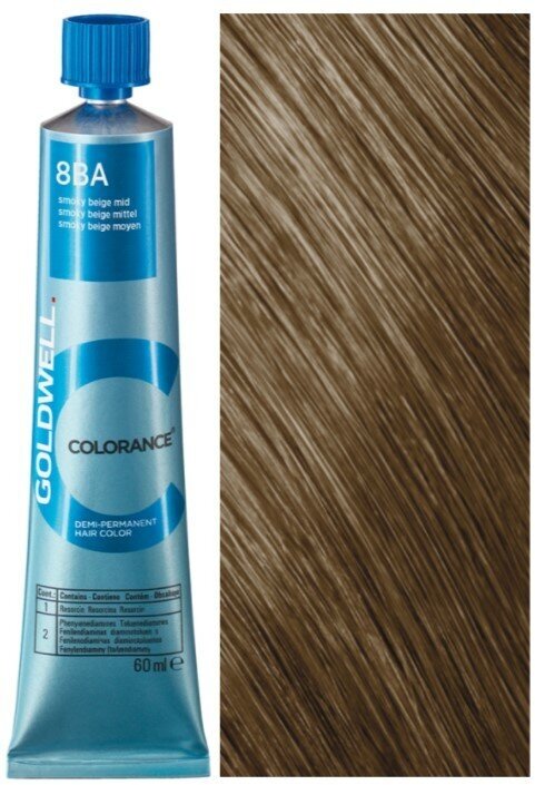 Goldwell Colorance тонирующая краска для волос, 8BA бежево-пепельный русый, 60 мл