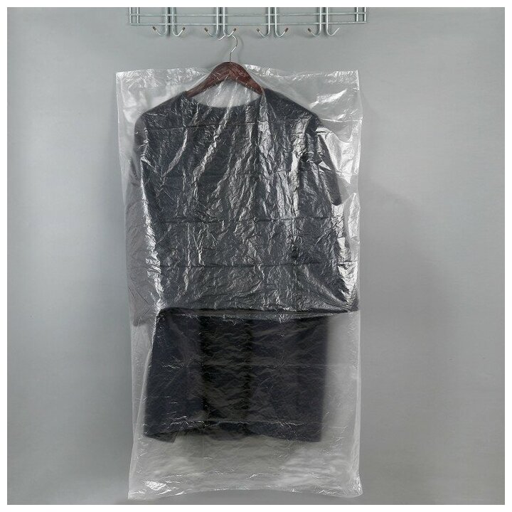 Набор чехлов для одежды 65×110 см, 6 шт, прозрачные