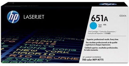Картридж HP CE341A голубой 651A для LaserJet Enterprise 700 color MFP M775