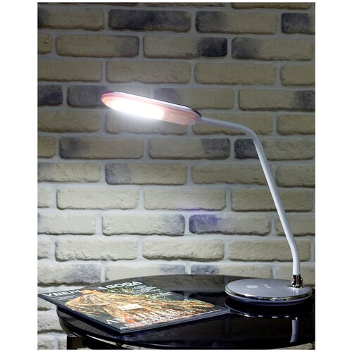 фото Настольная лампа. светодиодная лампа. tld-522, тм volpe, 360 люмен. светильник настольный, с диммером. лампа настольная с сенсорным выключателем.