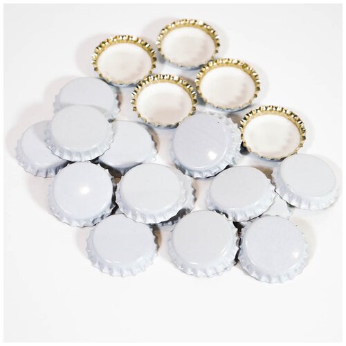 Кронен-крышки для бутылок «Елабужские крышки» Кронен-крышка 6,75 тип I (1000 шт) белая, обжимная