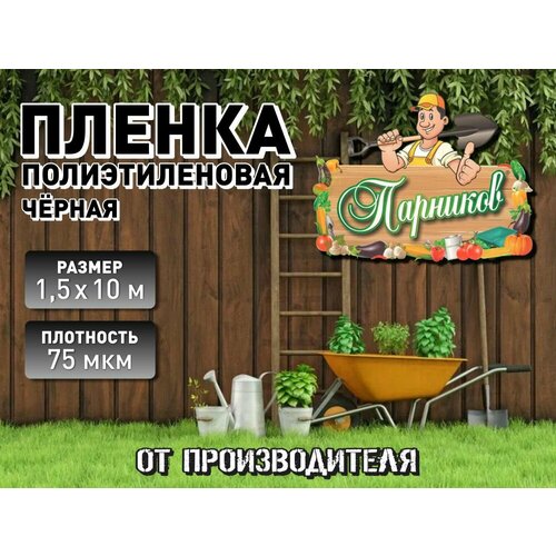 пленка ветро влагозащитная grand line facade 1 5х50м 75 кв м Пленка полиэтиленовая Черная 75 мкм, 3м х 10м Парников